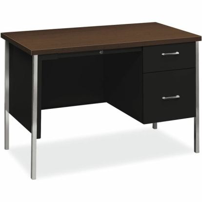 HON 34000 Series B/F Single Pedestal Metal Desk 1
