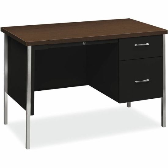 HON 34000 Series B/F Single Pedestal Metal Desk 1