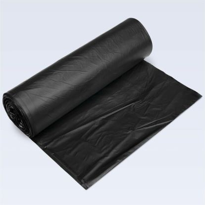 Inteplast HDPE Can Liners, 22 Microns, 38" x 60" , Black, Pack Of 150 Liners 1