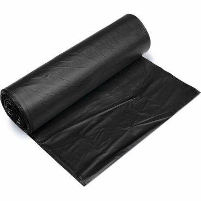 Inteplast HDPE Can Liners, 22 Microns, 43" x 48" , Black, Pack Of 150 Liners 1