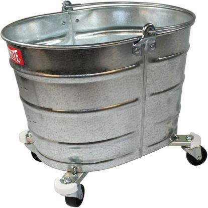 Impact Products Oval Galvanized Steel Bucket with 2" Casters 1