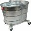 Impact Products Oval Galvanized Steel Bucket with 2" Casters 1