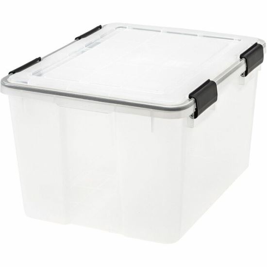 IRIS Weathertight Storage Box, 46 Quarts, 11 4/5"H x 15 4/5"W x 19 7/10"D, Clear 1