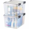 IRIS Weathertight Storage Box, 46 Quarts, 11 4/5"H x 15 4/5"W x 19 7/10"D, Clear 2