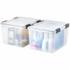 IRIS Weathertight Storage Box, 46 Quarts, 11 4/5"H x 15 4/5"W x 19 7/10"D, Clear 3