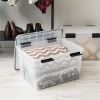 IRIS Weathertight Storage Box, 46 Quarts, 11 4/5"H x 15 4/5"W x 19 7/10"D, Clear 10