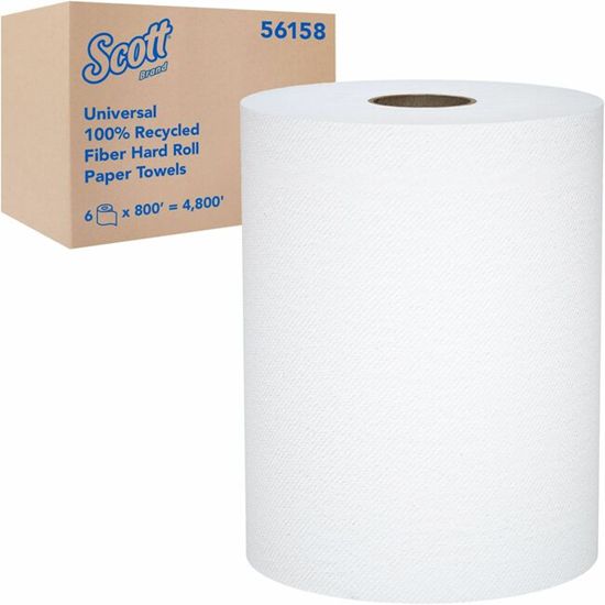Scott® Universal 100% Recycled Fiber Hard Roll Paper Towels 1