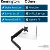 Kensington SmartFit Mounting Arm for Monitor, Curved Screen Display, Flat Panel Display - Black - Landscape/Portrait 4