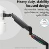 Kensington SmartFit Mounting Arm for Monitor, Curved Screen Display, Flat Panel Display - Black - Landscape/Portrait 5