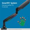 Kensington SmartFit Mounting Arm for Monitor, Curved Screen Display, Flat Panel Display - Black - Landscape/Portrait 6