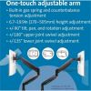 Kensington SmartFit Mounting Arm for Monitor, Curved Screen Display, Flat Panel Display - Black - Landscape/Portrait 7