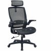 Lorell Lanser All-Mesh Chair with Flip-Up Arms 1