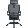 Lorell Lanser All-Mesh Chair with Flip-Up Arms 3