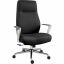 Lorell Fuerte Executive/Conference High-Back Chair with Polished Aluminum Arms 1