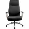 Lorell Fuerte Executive/Conference High-Back Chair with Polished Aluminum Arms 3