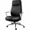 Lorell Fuerte Executive/Conference High-Back Chair with Polished Aluminum Arms 5