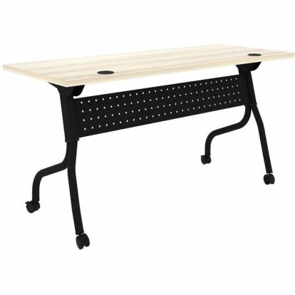 Lorell Modern Elm/Black Flip-Up Training Tables 1