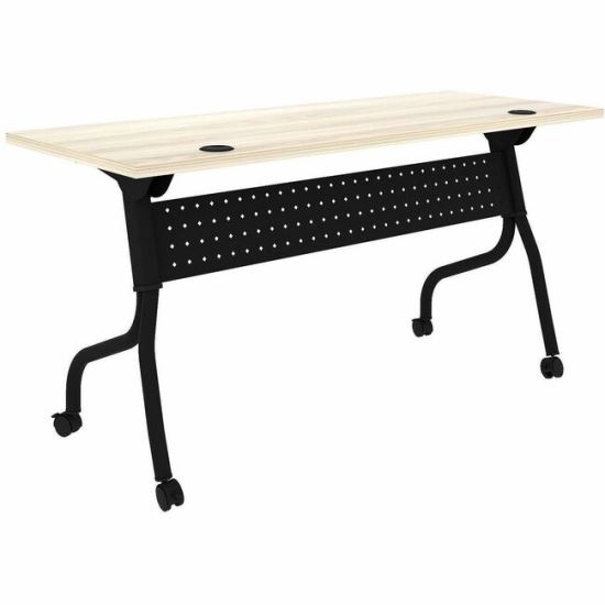Lorell Modern Elm/Black Flip-Up Training Tables 1