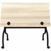 Lorell Modern Elm/Black Flip-Up Training Tables 2