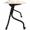 Lorell Modern Elm/Black Flip-Up Training Tables 6