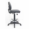 Lorell Millenia Series Adjustable Task Stool with Back 4