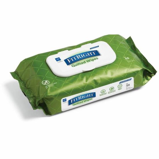 FitRight Aloe Quilted Wet Wipes Soft Pack Fragrance Free 48/Pack 12Ct 1