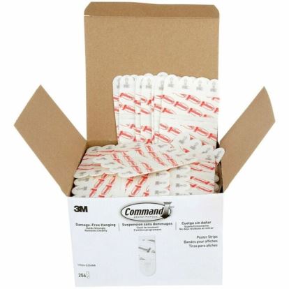 Command Poster Strips 17024-S256NA, Small, White, 256 Strips 1