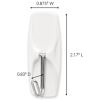 Command Medium Wire Hooks, 2-3/16"H x 7/8"W x 13/16"D, White, Pack Of 35 Hooks 2