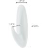 Command Large Designer Hooks, 4-1/8"H x 1-1/2"W x 1-1/2"D, White, Pack Of 16 Hooks 2