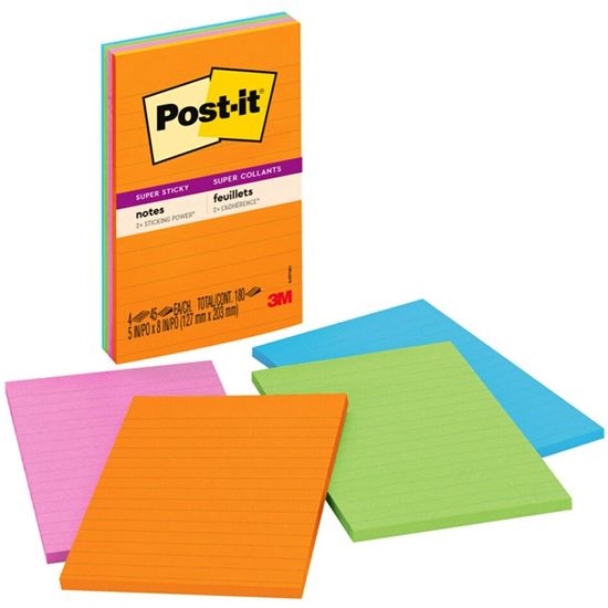 Post-it® Super Sticky Lined Notes - Energy Boost Color Collection 1