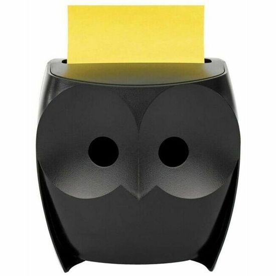 Post-it® Owl Notes Dispenser Black 1