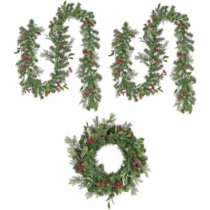 National Tree Wreath & Garland Set - Green 1