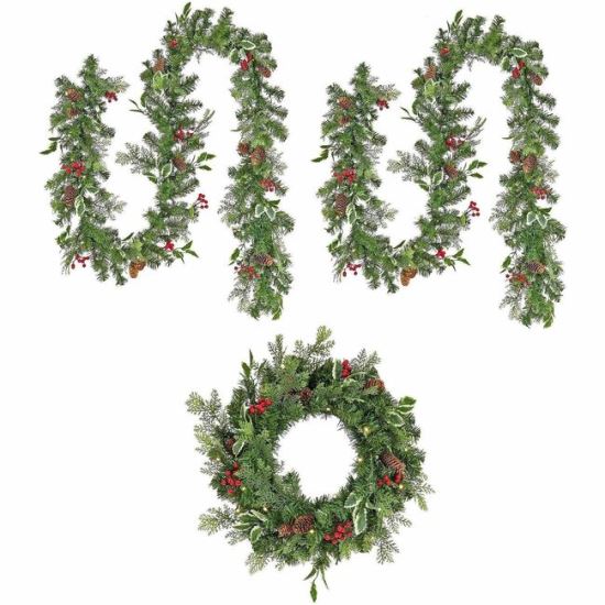 National Tree Wreath & Garland Set - Green 1