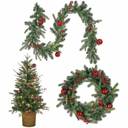 National Tree Wreath & Garland Set - Green 1