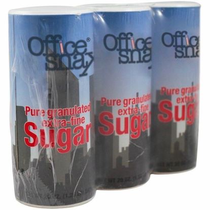Office Snax 20 oz. Extra-fine Sugar Canister 1