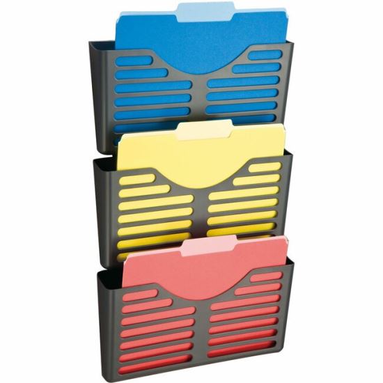 Officemate Verticalmate File Pocket, 3PK w/Hanger Set 1