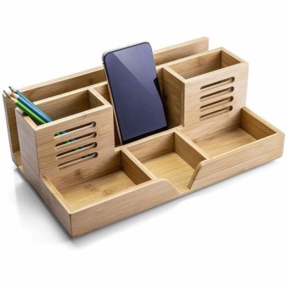 Officemate Bamboo Desk Organizer 1
