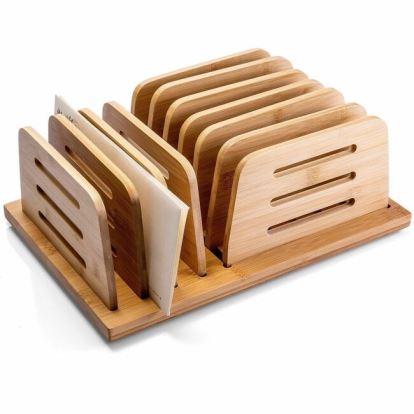 Officemate Bamboo Large File Sorter 1