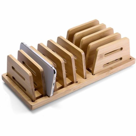 Officemate Bamboo Small File Sorter 1
