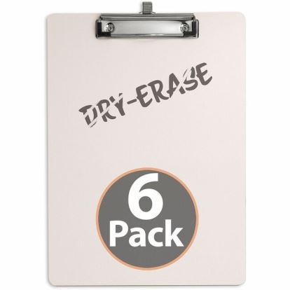 Officemate 83161 Dry Erase Clipboard, Top Clip with Pen Holder, 6pk 1