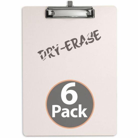 Officemate 83161 Dry Erase Clipboard, Top Clip with Pen Holder, 6pk 1