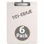 Officemate 83161 Dry Erase Clipboard, Top Clip with Pen Holder, 6pk 1
