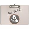 Officemate 83166 Dry Erase Clipboard, Side Clip with Pen Holder, 6pk 1