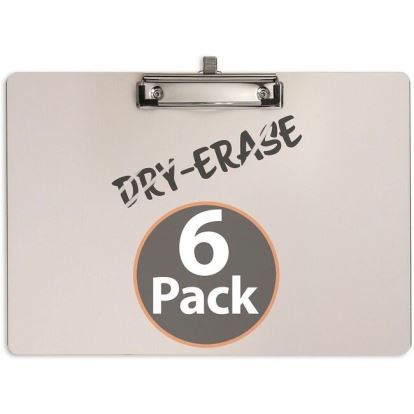 Officemate 83166 Dry Erase Clipboard, Side Clip with Pen Holder, 6pk 1