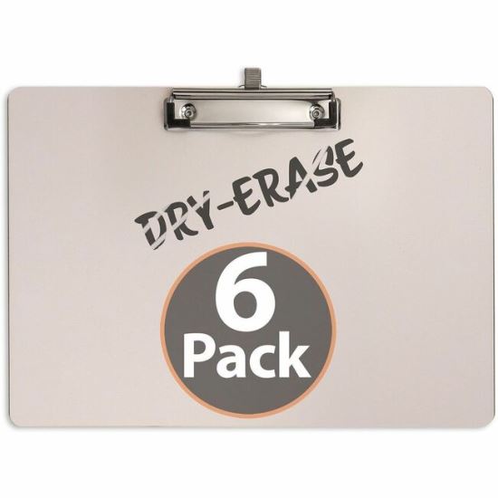 Officemate 83166 Dry Erase Clipboard, Side Clip with Pen Holder, 6pk 1