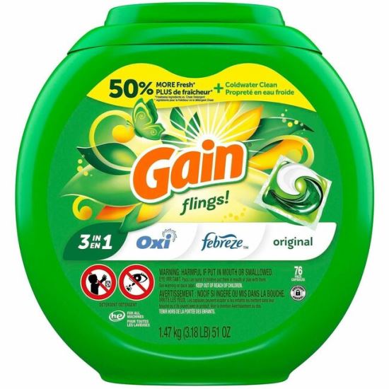 Gain Flings Detergent Pacs 1