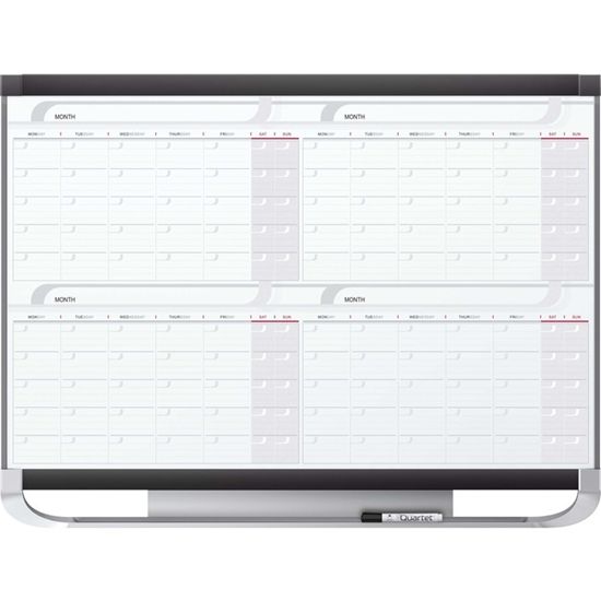 Quartet Prestige® 2 Magnetic Four Month Calendar Board 1