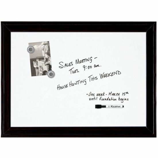Quartet Home Décor Magnetic Dry-Erase Board, 17" x 23" , Ebony Frame 1