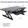 Rocelco ADR-45 45" Adjustable Desk Riser with EVR 6