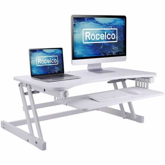 Rocelco ADR 32" Adjustable Desk Riser with EVR 1
